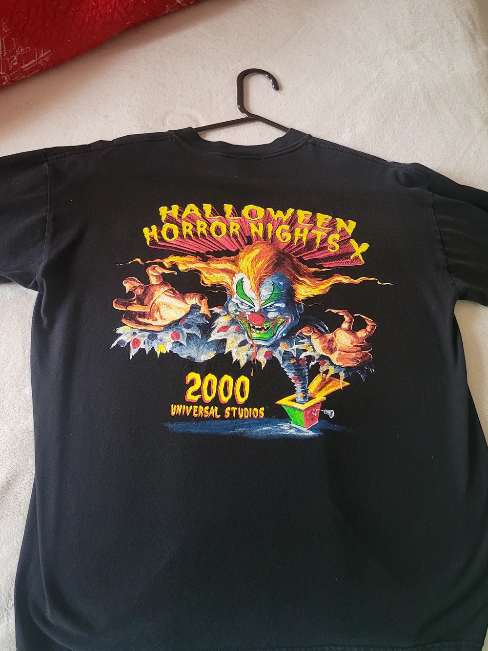 Universal Black Halloween Horror Nights 2000 Clown Graphic Tee